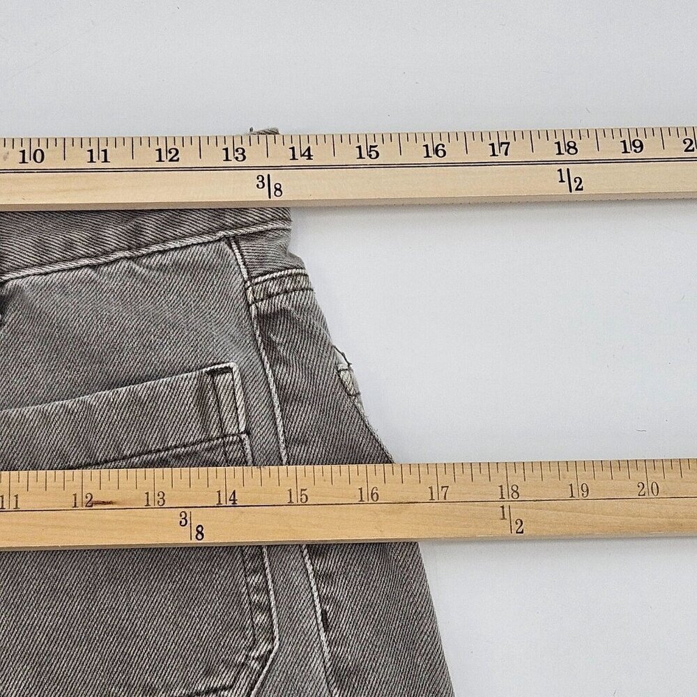 American Eagle Wide Leg Crop Jeans Green Women’s Size 2 High Rise Button Fly - Picture 8 of 11